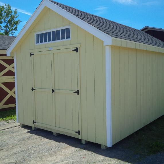 Cape Cod shed transom window beige ontario