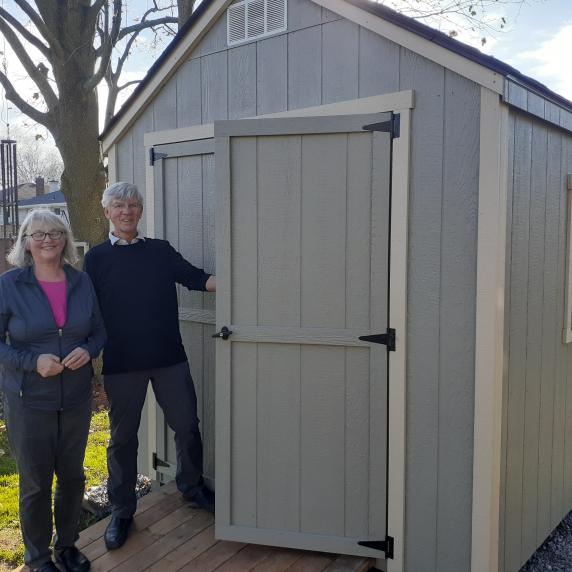 Garden storage shed grey