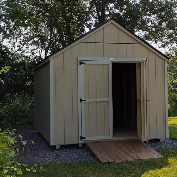 Wooden storage shed