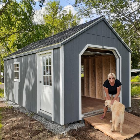 shed_storage shed_storage_mini-garage storage for atv, lawnmower and more