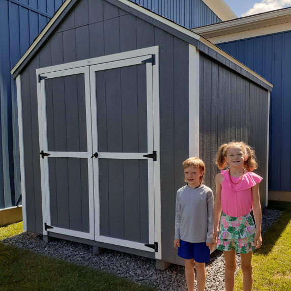 Garden Shed design with 5' double doors and window picton
